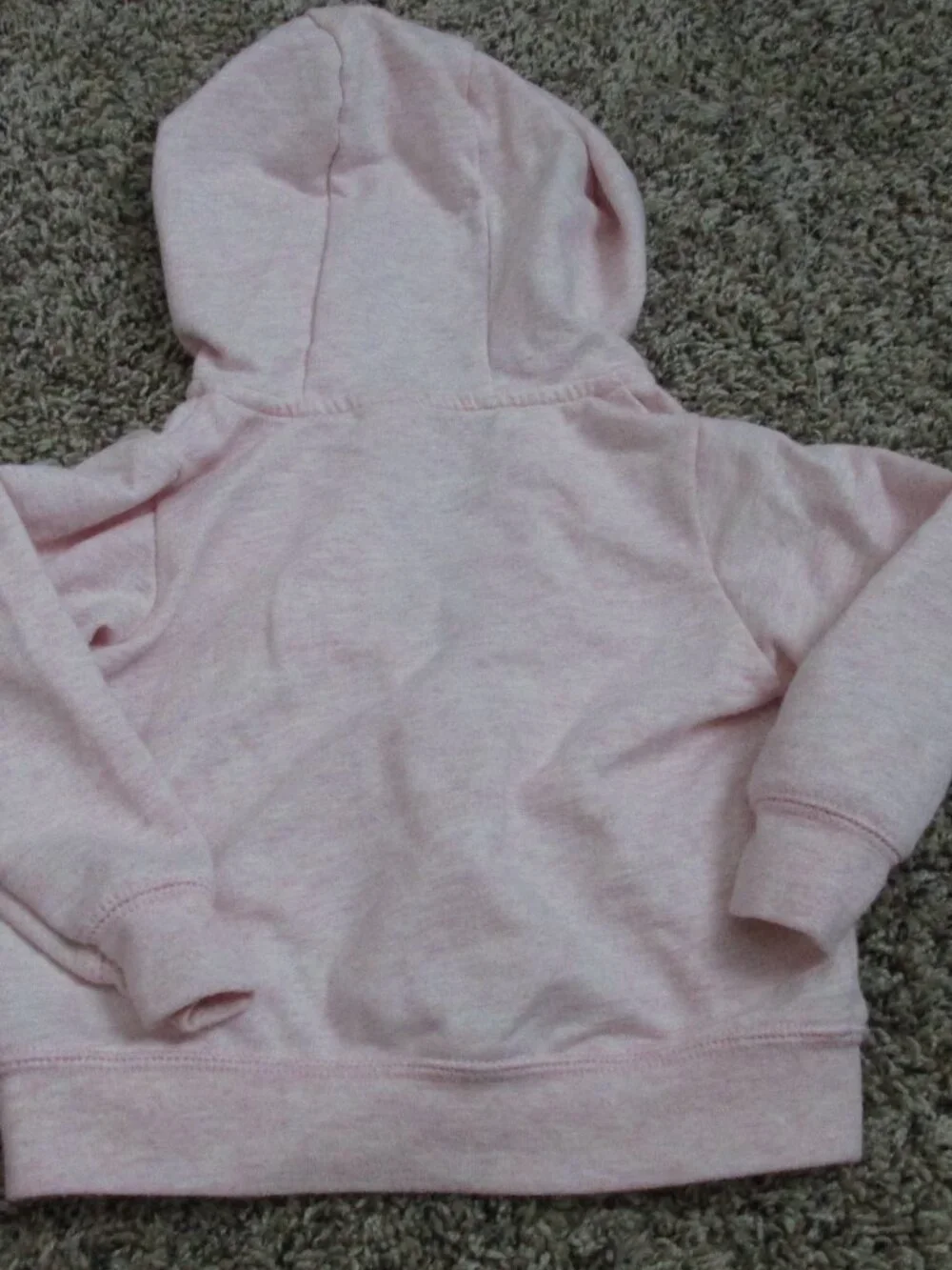Carters Hooded Zip‎ Front Jacket Girls Size 12M Pink Long Sleeve Coat Hoodie